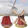 3D Puzzles Toys for Kids DIY Architecture Jigsaw Assembled Dutch Windmill Model for Children Gifts