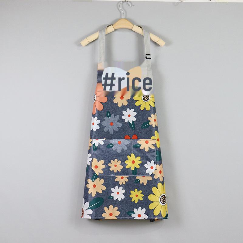 Летний женский регулируемый фартук полудлины с дышащим, водонепроницаемым и маслостойким поясом