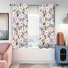 2 Panels Flower Butterfly Printed Curtain Decorative Window Drape Window Treatments For Bedroom Living Room Home Decoration