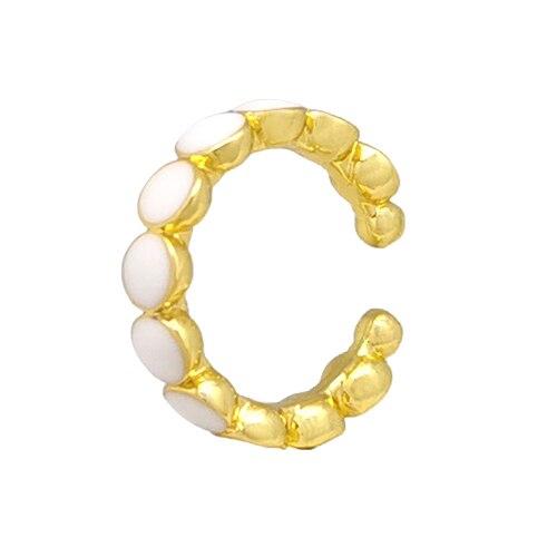 Одинарные серьги-каффы, неоновый зеленый, желтый, яркие флуоресцентные украшения, геометрические круглые U-образные серьги-клипсы без пирсинга, серьги-каффы Aretes