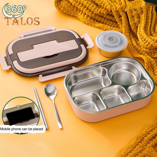 Контейнер для обеда, противоударный держатель для еды, компактный современный подогреватель горячей еды, коробка для бенто, школьные принадлежности