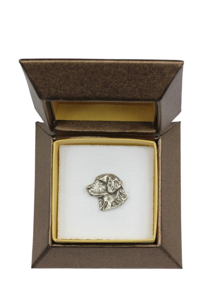 Golden Retriever I - Dog brooch in a gift box, elegant pin, lapel pin for Art-Dog brand jacket