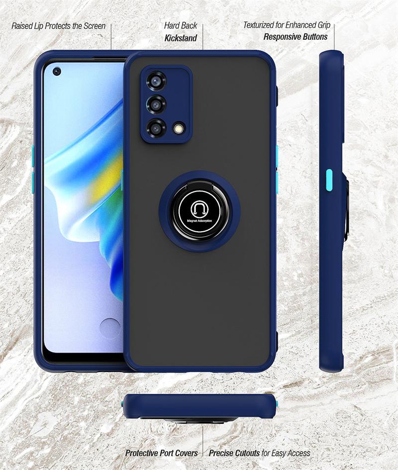 Для Oppo A74 4G чехол магнитный держатель кольцо подставка бронированные чехлы для телефонов для OPPO A74 A 74 OppoA74 4G CHP2219 матовый жесткий PC задняя крышка