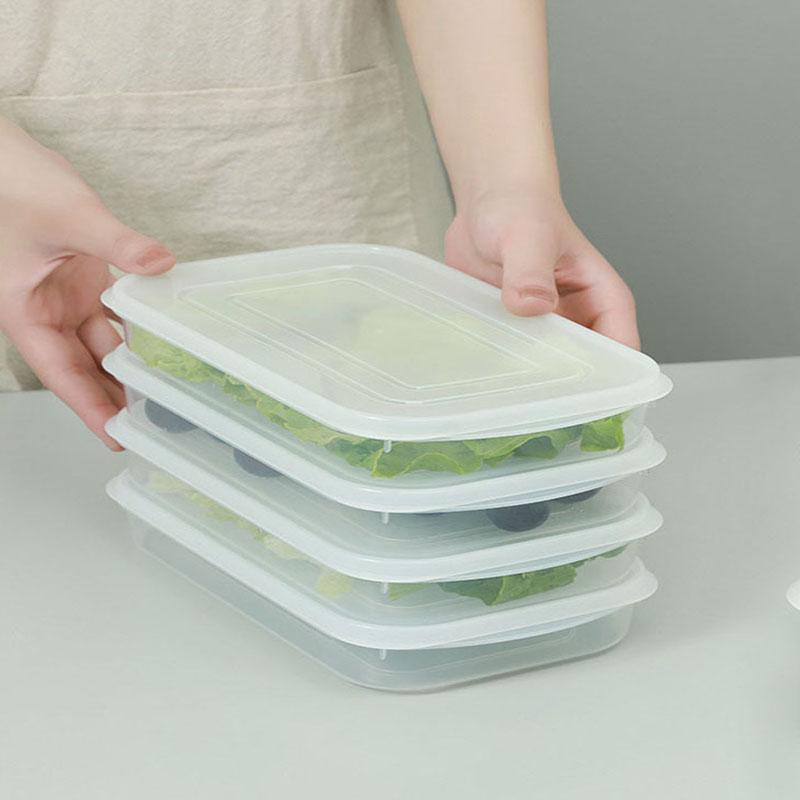 Refrigerator Food Sealed Crisper Containers Fridge Vegetable Meat Fruit Container Kitchen Storage Fresh Box Organizer