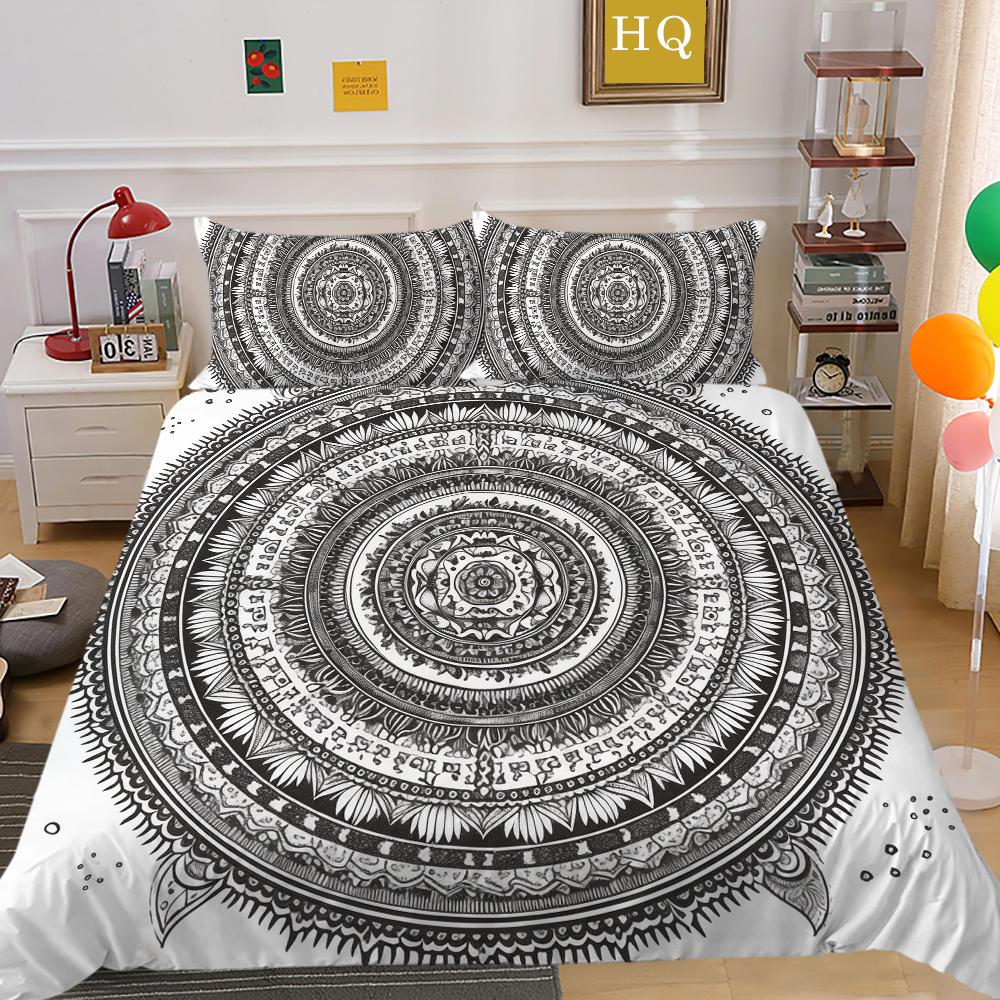 Постельное белье Мандала, украшение для спальни, модные комплекты постельного белья, одноместные полноразмерные покрывала из микрофибры, мужские постельные принадлежности, костюмы