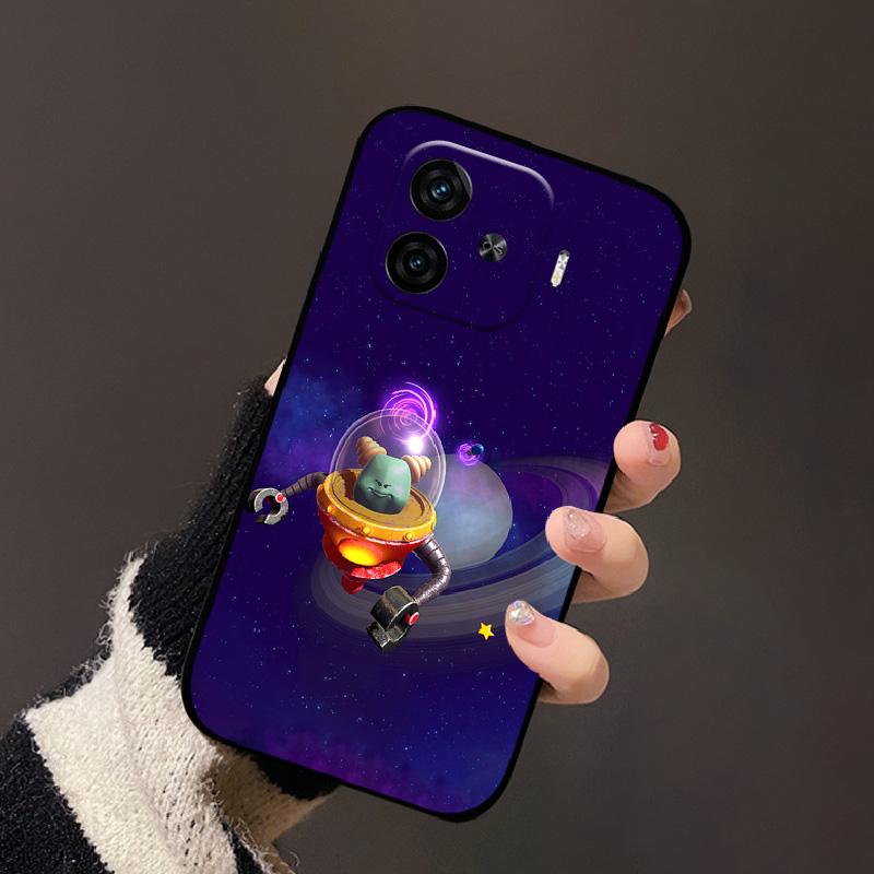 Для Vivo IQOO Z9 Turbo Задняя крышка Модный Черный Мягкий ТПУ Силиконовый Чехол для Телефона Для IQOO Z9 Turbo 5G Телефон Защитный Чехол Fundas