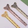 1Pc Vintage Metal Hollowed Butterfly Ginkgo Fine Carving Ruler Measuring Tool Multi-functional Straight Ruler Bookmark School Supply