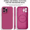 Жидкий силиконовый магнитный чехол для телефона для iPhone 14 15 11 12 13 16 Pro Max Plus Мягкий противоударный Защитный чехол для беспроводной зарядки Fundas