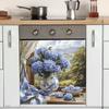 Blue Painted Hydrangea Kitchen Dining Room Home Background Landscaping Decorative Wall Stickers