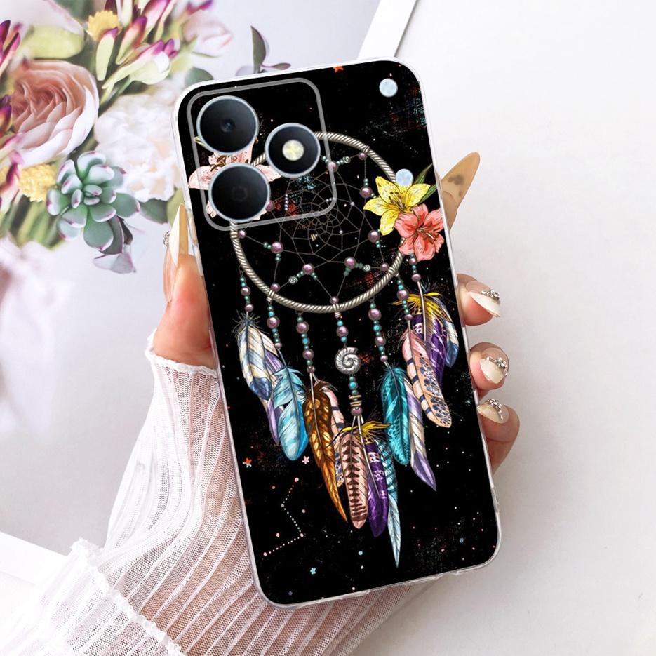 Чехол для Realme Note 80 4G RMX5388 Милый Кот Цветы Рисованный Чехол Мягкий Силиконовый Чехол Для Realme Note 80 Note80 Задняя Крышка Fundas