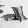 Pillowcase Silk Pillow Cover Silky Satin Hair Beauty Pillow Case Comfortable Pillow Home Decor wholeStandard/Queen 2PC