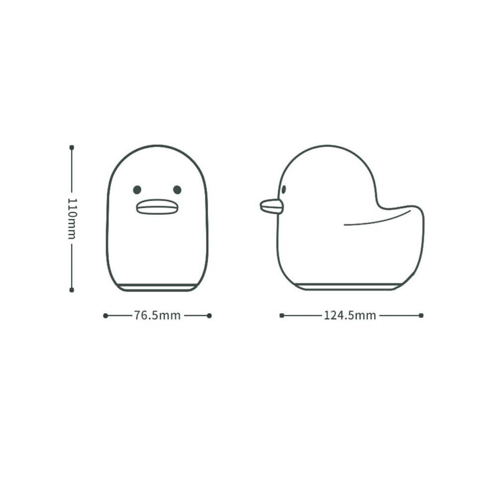 LED Night Light Mini Duck Silicone Sleeping Lamp Touch Sensor Switch USB Charge
