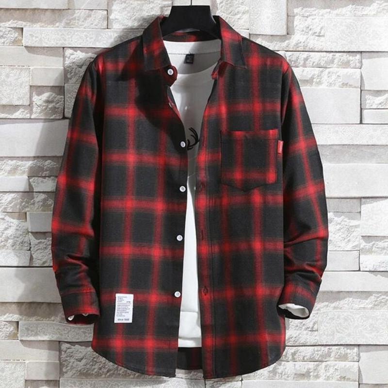 Модная подростковая рубашка, мужская весенняя блузка с длинным рукавом, повседневные рубашки для мужчин, топы