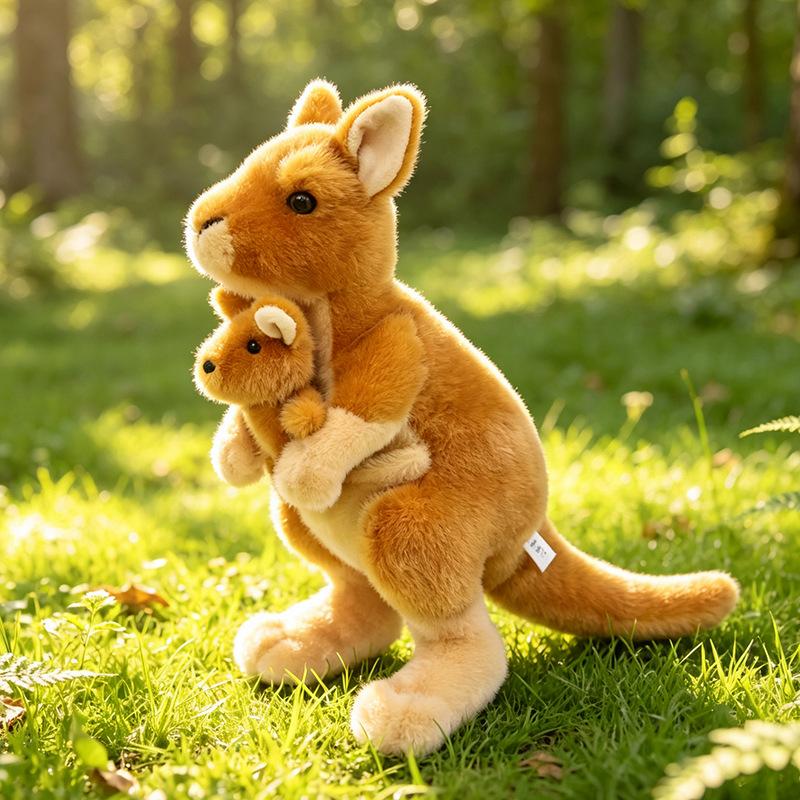 30cm Australia Kangaroo Plush Lively Baby&Mom Warm Doll Standing Posture High Quality Gifts For Friends