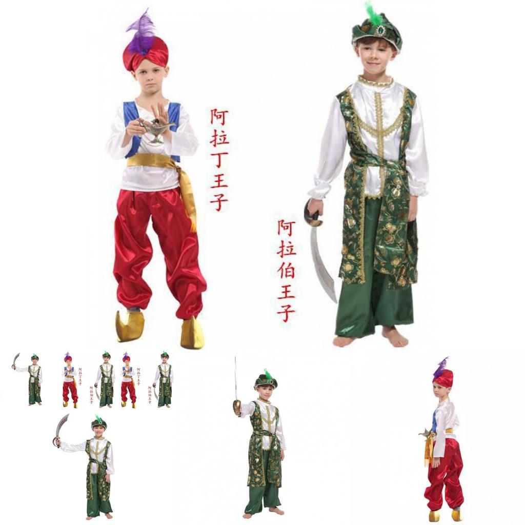 Роскошный костюм принца Алладина для мальчиков, идеально подходящий для Хэллоуина и сценических выступлений