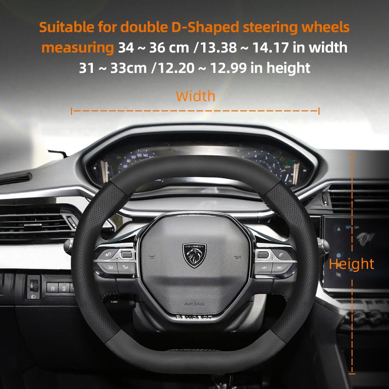 Для Peugeot Рулевое колесо с текстурой под карбон и перфорированной кожей 508 3008 207 2008 307 Sw 308 206 208 5008 301 Expert
