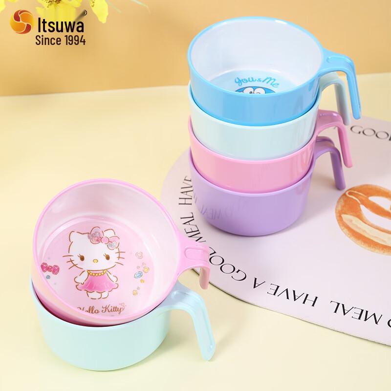 Wuhe Kids Melamine Soup Bowl with Green Dinosaur Spoon