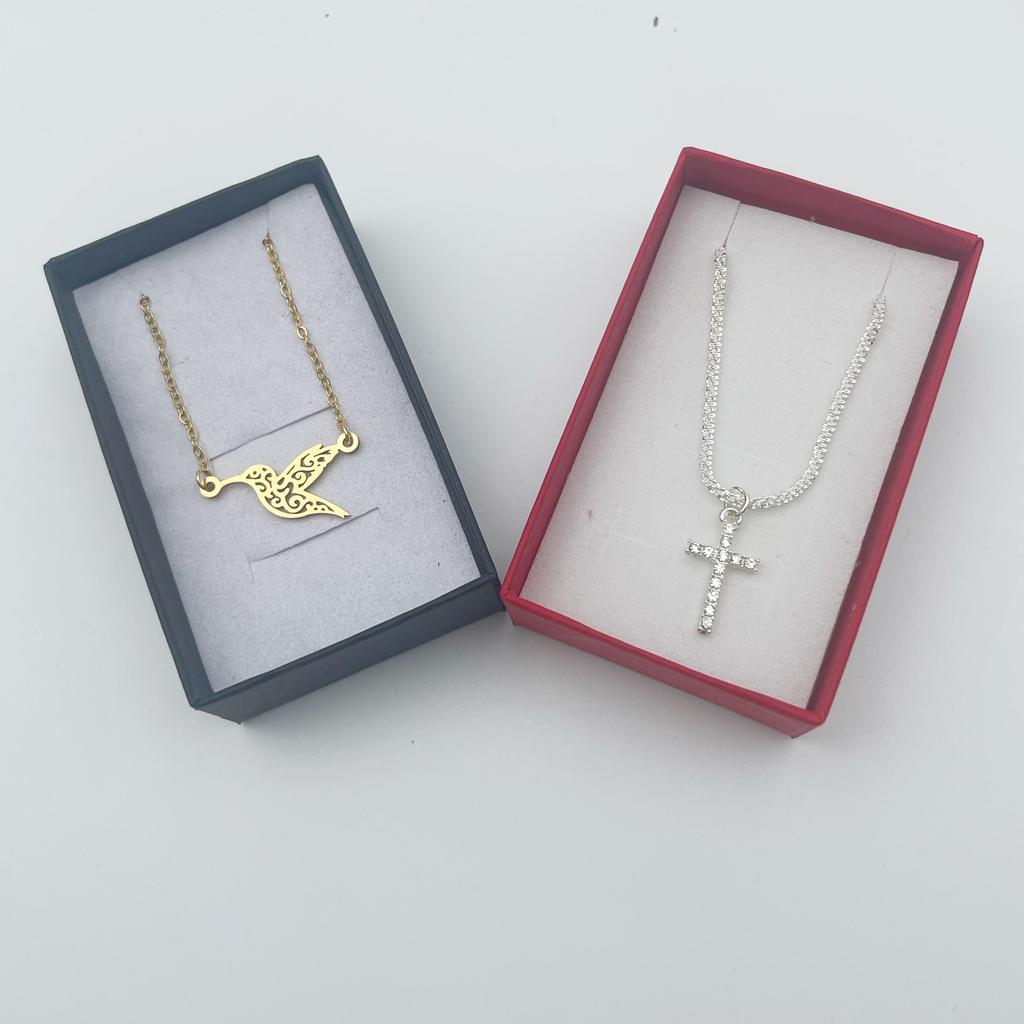 12 шт./лот, набор из разных цветов, кольцо, ожерелье, коробка, безделушка, футляр для ожерелья, держатель для сережек, упаковка 5*8, подарочная коробка