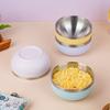 Round Bowl Fruit Salad Bowl Multi-color Food Container Stainless Steel Bowl  Kitchen Tableware