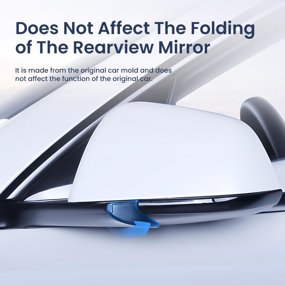 YZ For Tesla Model 3 Y Juniper Highland 2020-2025 2026 Rearview Mirror Anti-collision Strips Trim Anti-scratch Sticker Cover Interior Mirrors6