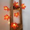 Waterproof Maple Leaf LED String Light Backyard Courtyard Bedroom Strip Lamp Garland Christmas Thanks-giving Decoration