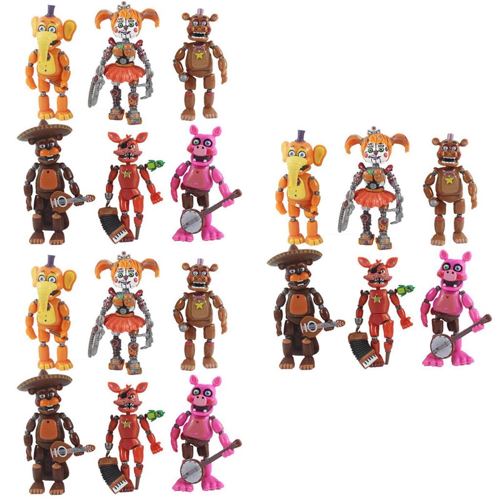 Эксклюзивный набор из 6 светящихся фигурок Five Nights At Freddy's для детей и коллекционеров