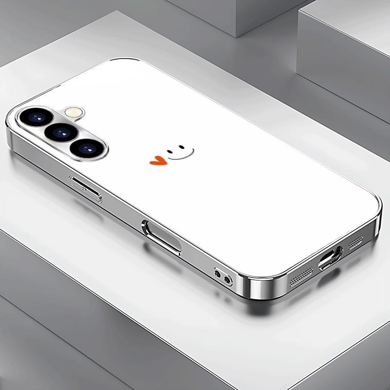Модный стеклянный чехол для телефона в форме сердца, подходящий для Samsung Galaxy S26 S25 S24 S23 S22 S20 FE/Ultra/Plus, противоударная задняя крышка