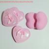 2/5 шт. Пуховки для макияжа в форме сердца с бантом, которые можно использовать как в сухом, так и во влажном виде. Пуховка для пудры-кушон «Хлопковая конфета»