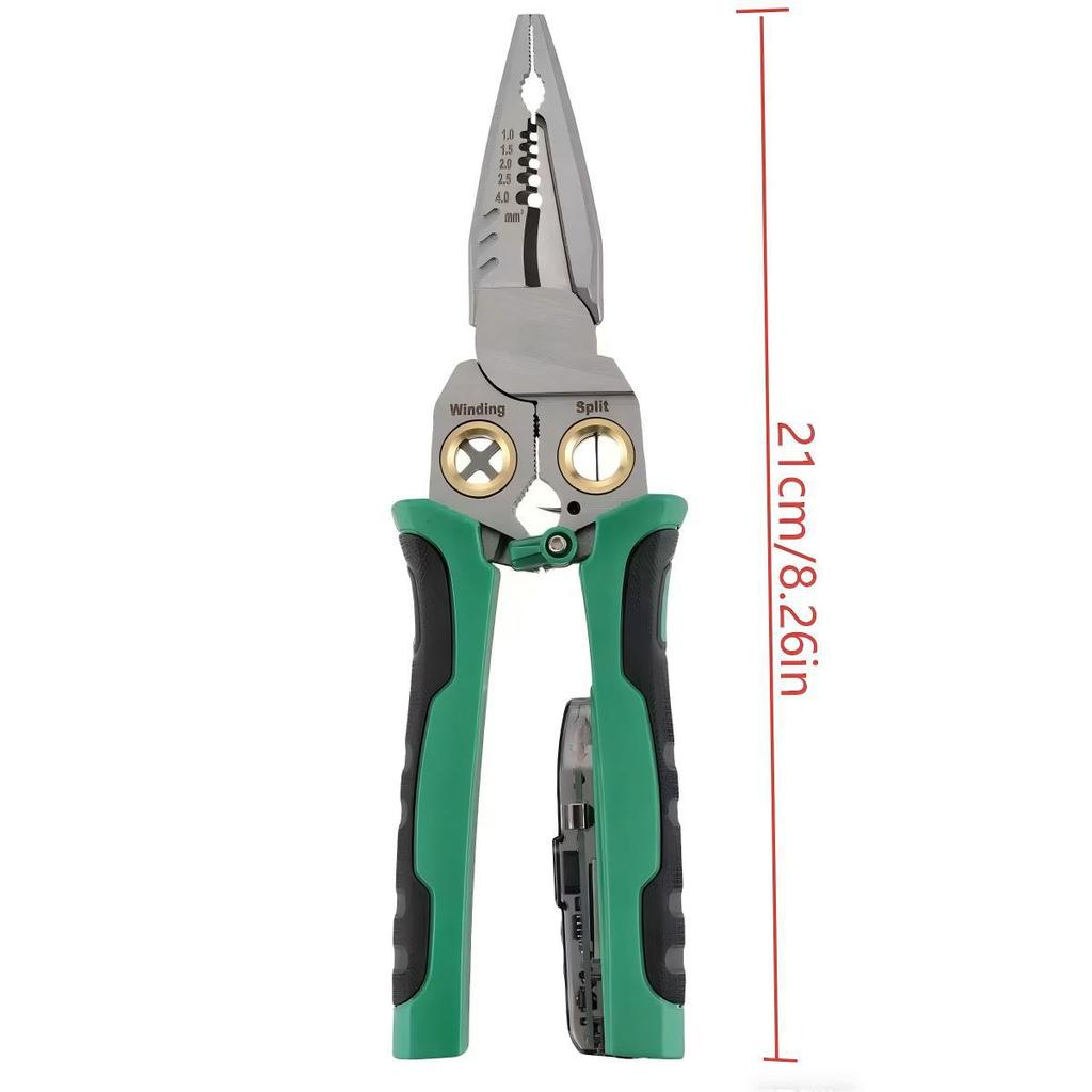 Rechargeable Lithium-ion Wire Stripper, Multifunctional Electrician Cable Cutter Crimping Pliers