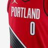 Jordan Майка с принтом команды НБА, майка Player Edition, сезон 2022–2023 гг., Trail Blazers Дамиан Лиллард Нет. 0 Майка унисекс красная DB3495-657