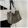Новая холщовая сумка через плечо, модная сумка-тоут для отдыха и поездок на работу, большой вместимости и с леопардовым принтом, универсальная женская сумка