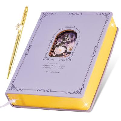 Оригинальный дневник в западном стиле на 360 страниц в твердом переплете формата А5 с дизайнами Ван Гога и Моне, розовая записная книжка (фиолетовый)