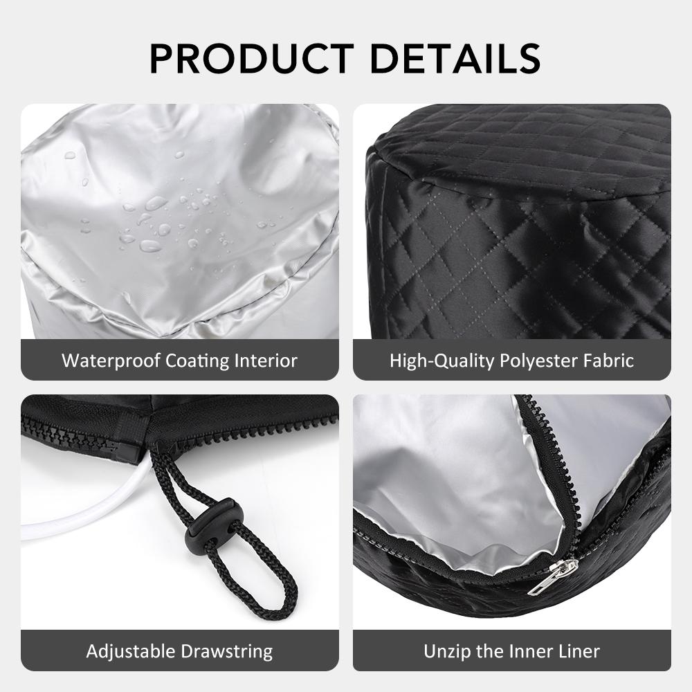 Home Salon Hair Steamer Cap Women Electric Portable Heating Hat Hair Oil Baking Mask Cap 3 Timer Deep Conditioning Bonnet Black