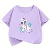 Summer Spring Colorful Cartoon Horse T Shirts Horse Funny Manga Kids Childrens Tshirt Boys Girls Casual Top Tee