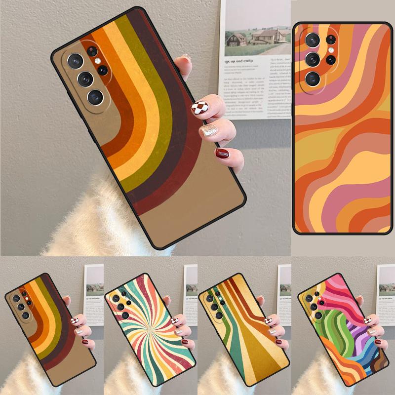 Ретро-полоски Эстетичный Винтажный Чехол Для Телефона Для Samsung Galaxy note 10 pro S26 S25 S24 S23 S22 Ultra Plus S21 FE S20 Чехол