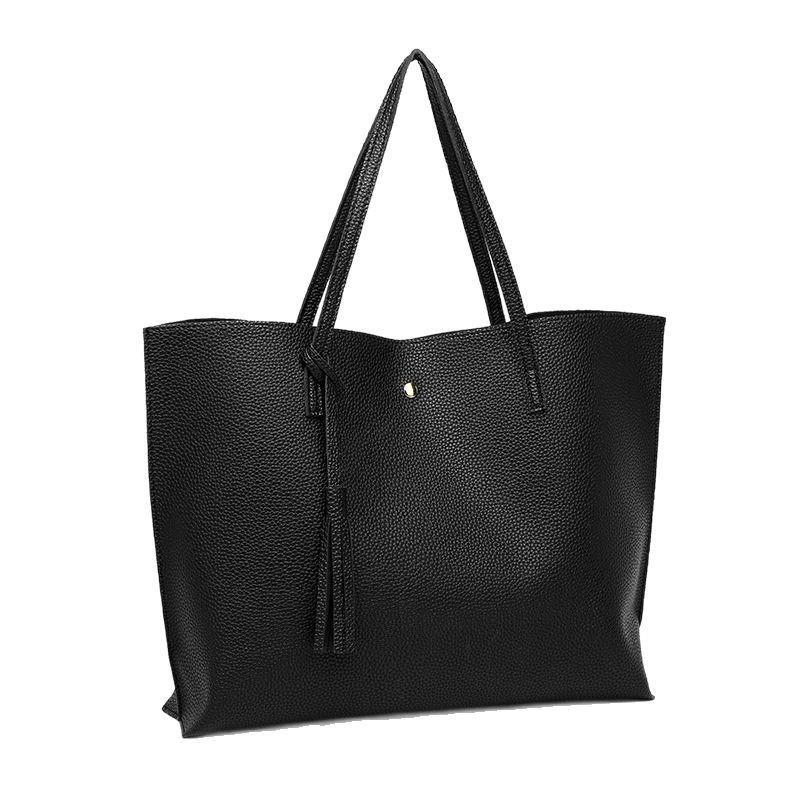 Stylish Tassel Fringe Tote Bag Women Large Capacity Leather-Look Shoulder Handbag Crossbody Or Handheld 2026