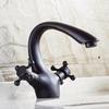Newly Luxury Gold Bathroom Sink Faucet Basin Mixer Tap  Vessel Faucet 2 Handles Bath Faucet Basin Taps Water Faucet