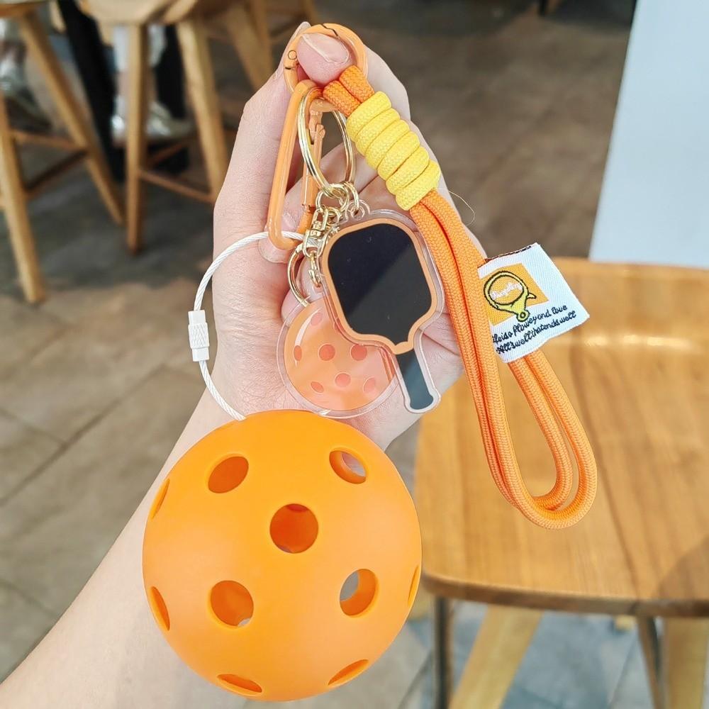 Detachable Pickleball Racket Pendant Acrylic Fitness Series Pendant  Bag Accessories