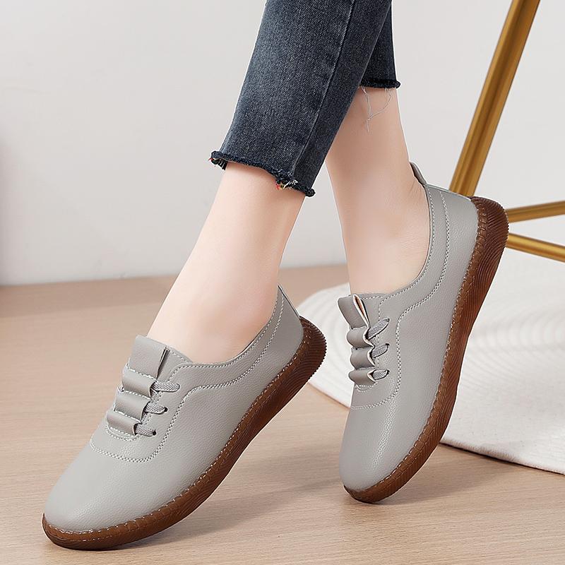 Зимние женские мокасины на меху, кожаная обувь для вождения, удобные туфли на плоской подошве, повседневные лоферы для медсестер, прогулочная минималистичная обувь для беременных для девочек