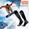 1 пара носков для катания на лыжах выше колена, зимние термоноски, теплые, противоскользящие, ветрозащитные, для сноуборда