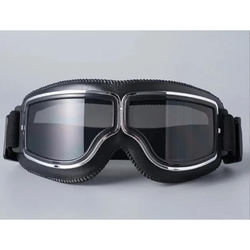 Мотоциклетные очки, ветрозащитные очки для мотоциклетного шлема, солнцезащитные очки, ретро, ​​универсальные складные кожаные аксессуары для мотоциклов в стиле ретро