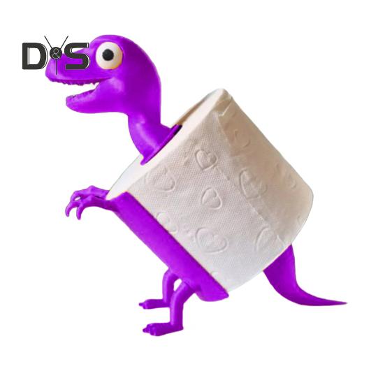 Держатель для туалетной бумаги в форме динозавра, простая сборка, подставка для туалетной бумаги в ванной, подходит для стандартных увеличенных рулонов