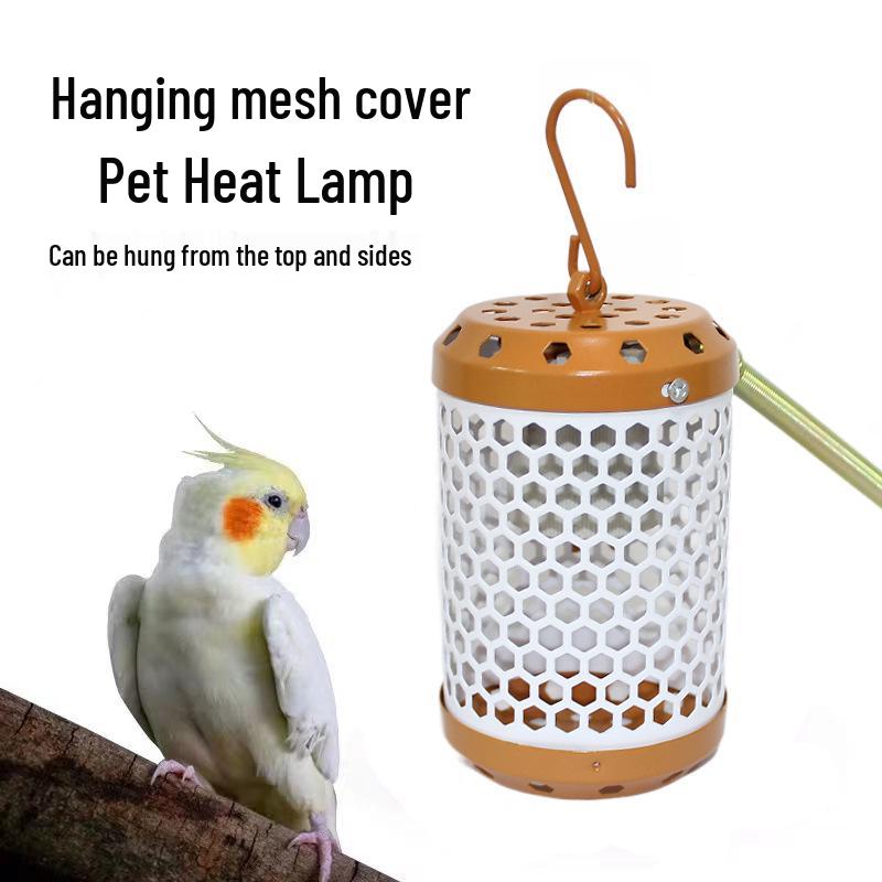 Parrot & Reptile Heat Lamp with Bite-Proof, Anti-Scald Mesh Cover