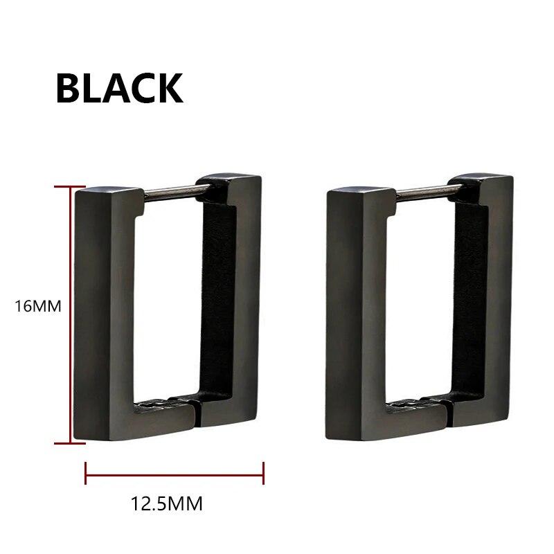 Модные геометрические серьги-кольца из нержавеющей стали с квадратными треугольниками, мужские и женские серьги-кольца из нержавеющей стали в стиле панк, хип-хоп, ювелирные изделия для пирсинга, подарки