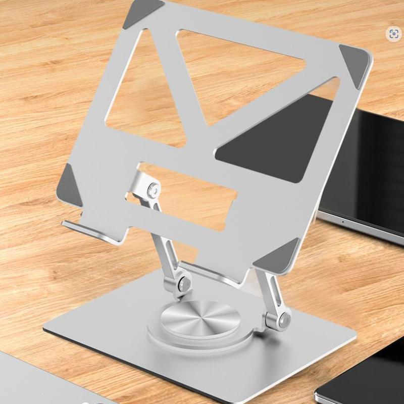 360° Rotating Tablet Steel Stand Desktop Heightening Folding Painting Suitable for Notebook Tablet Learning Machine Stand