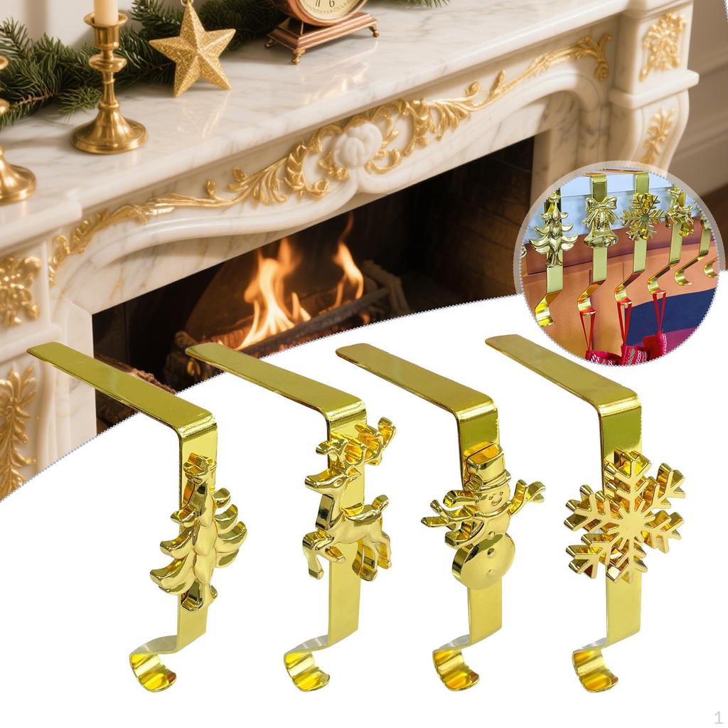 Рождественские держатели для чулок, каминные подвески, нескользящие крючки для гирлянд, подвешивание чулок
