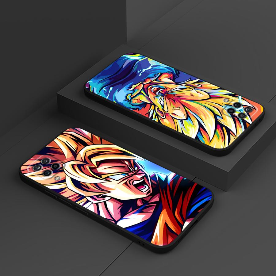 Case for Samsung Galaxy A05 A40 A16 A03 A20 A13 A06 A30 A15 A50 A10 A12 A04 A70 Black Soft Phone Cover Dragon Ball Small Goku