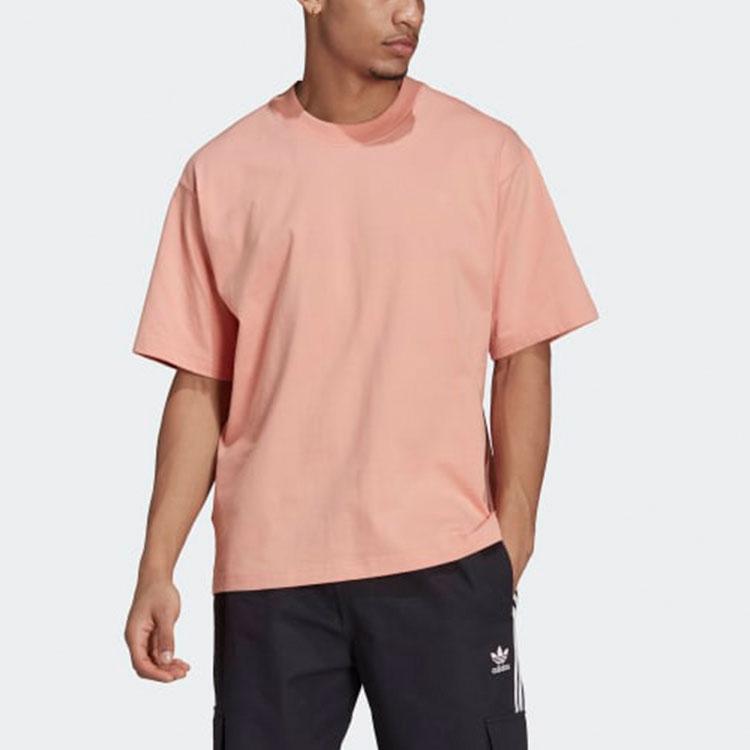 Adidas Originals Trefoil Solid Loose Sports Short Sleeve T-Shirt Men Tops Pink H11366