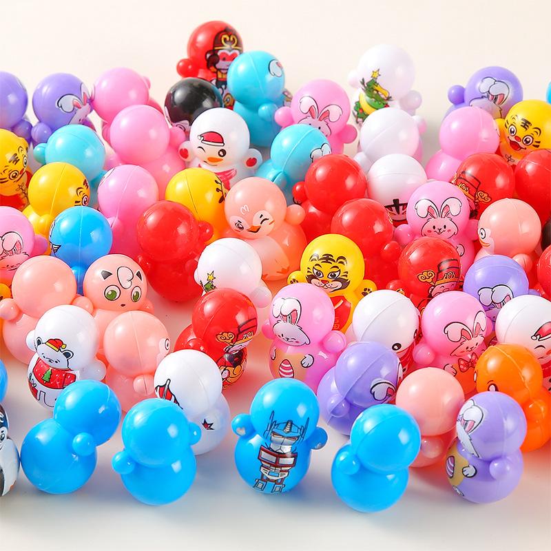 5-20pcs 3x3.6cm Mini Tumbler Toys Mini Animal Toy Party Favors Toy for Kids Birthday Party Toys Self-righting Doll Bulk Toys