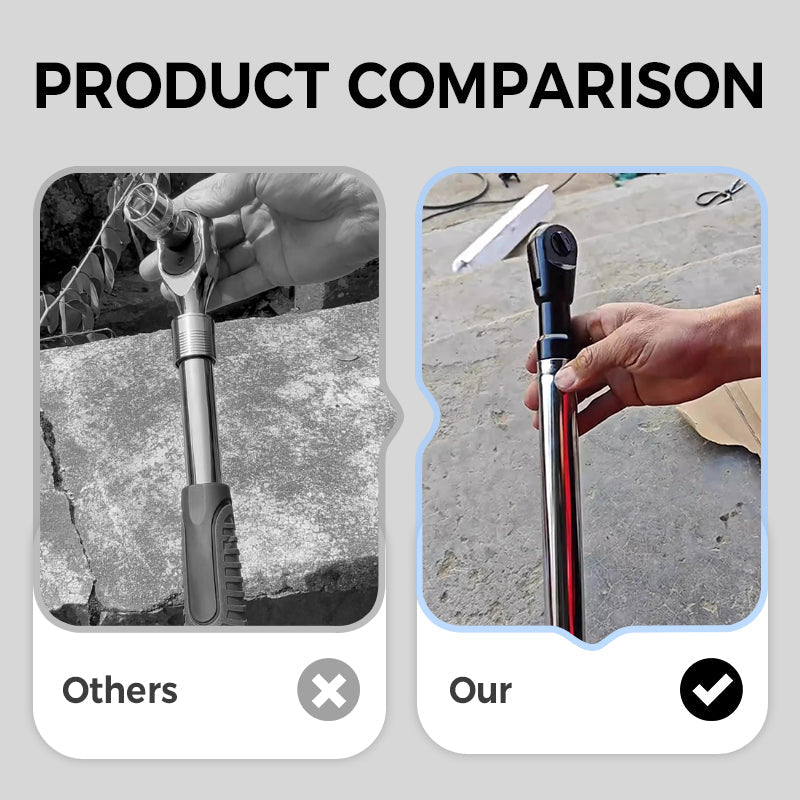 Двухрежимный выдвижной трещоточный ключ 50 Нм электрический/100 Нм ручной крутящий момент Привод 3/8" Трещотка для автомобильного ремонта Ежедневное обслуживание